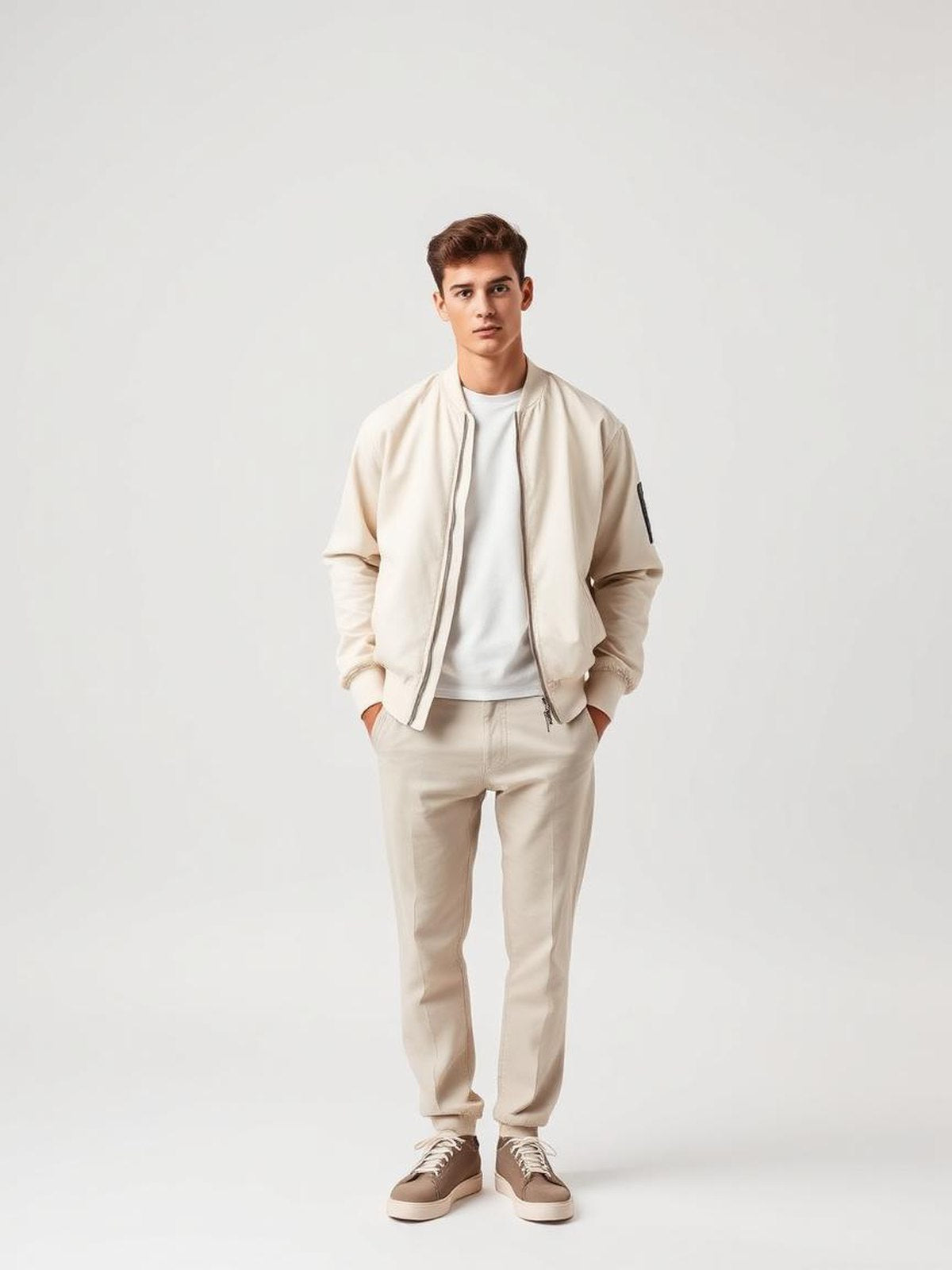 Ecru Bomber Jacket — Ecru