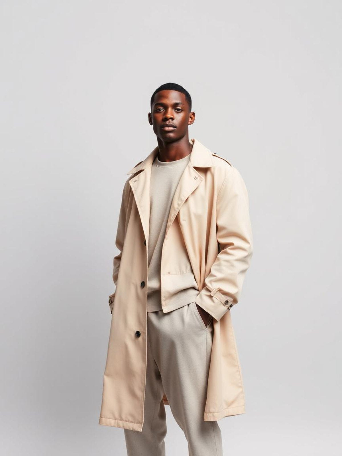 Ecru Mac Raincoat — Ecru