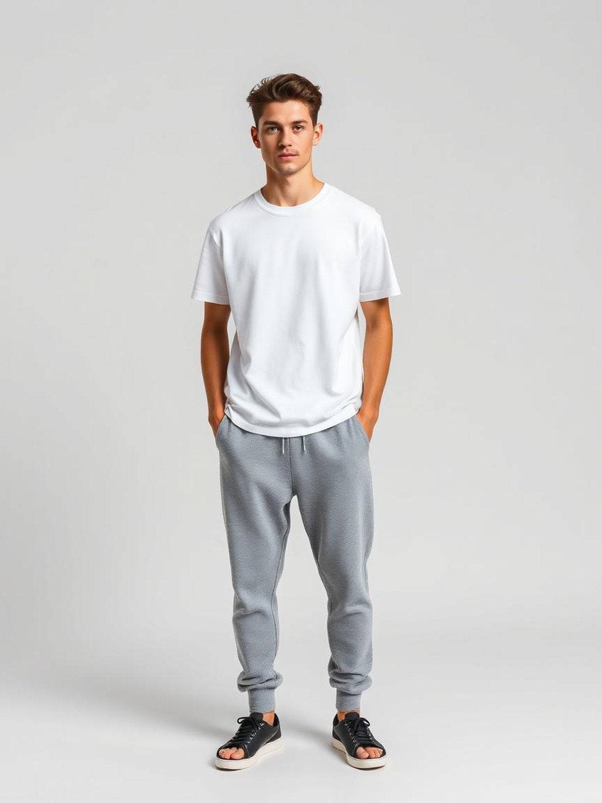 Grey Jogger Sweatpants — Grey