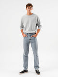 Grey Melange Loose Fit Carpenter Jeans