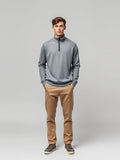 Half-Zip Funnel Neck — Grey