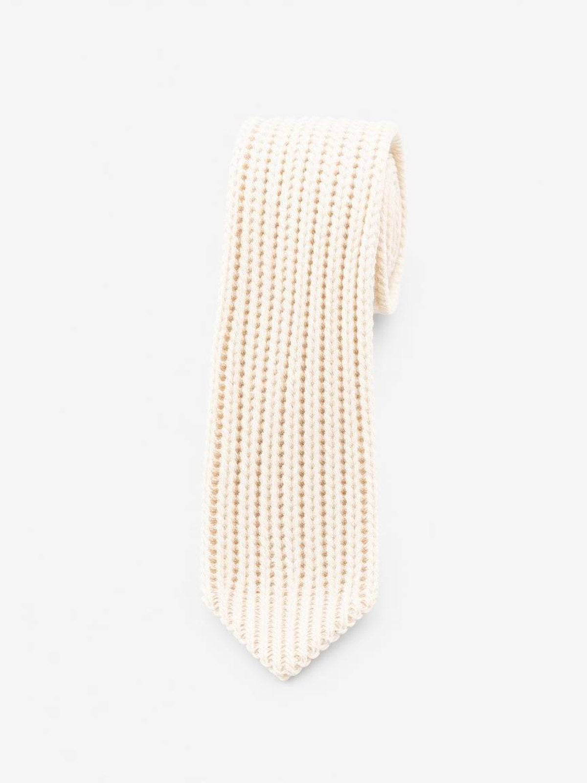 Ivory Knitted Tie