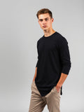 Jersey Longline Tee — Black