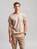 Khaki Striped Breton Tee — Khaki