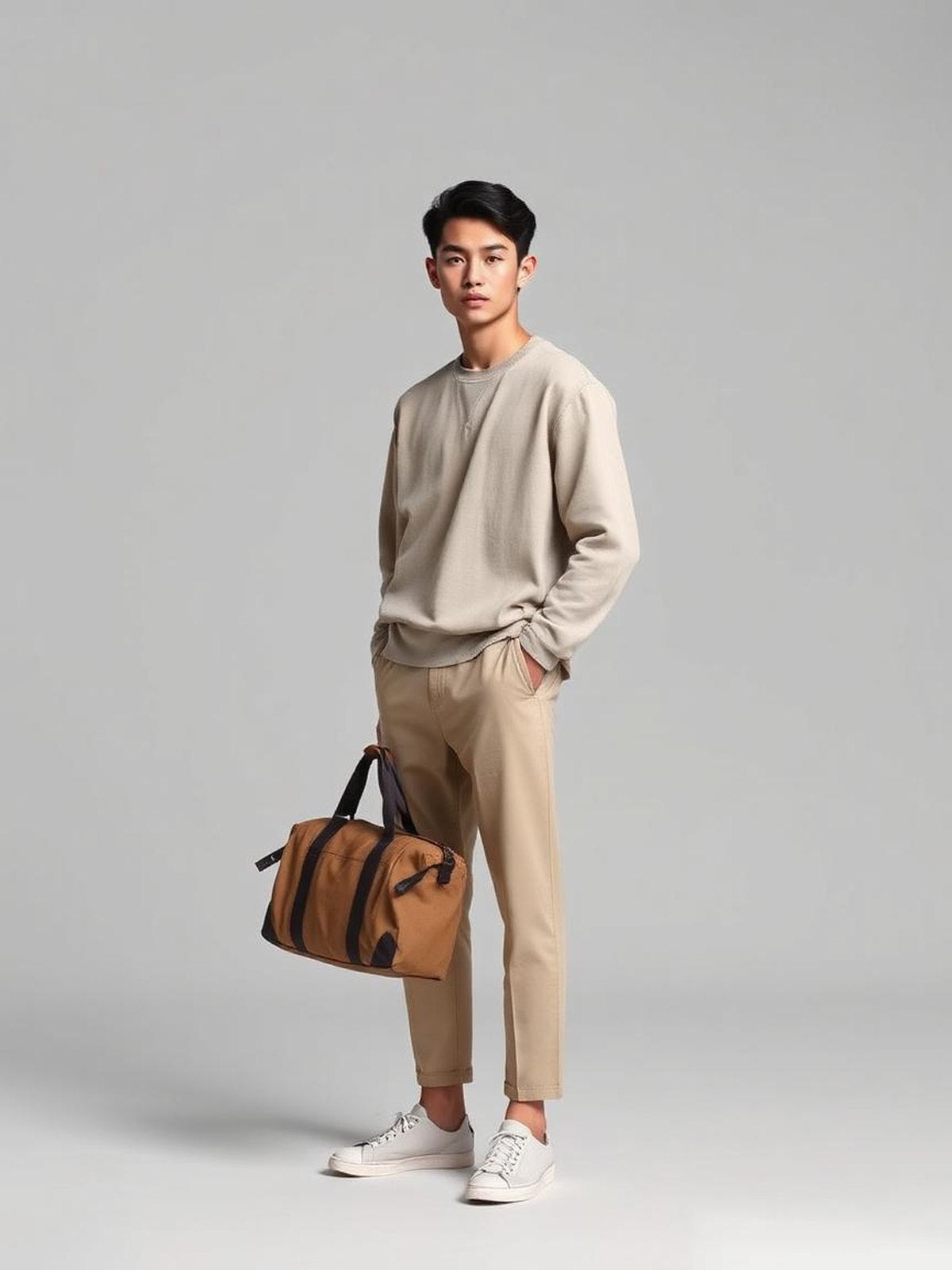 Khaki Weekender Duffle Bag — Khaki