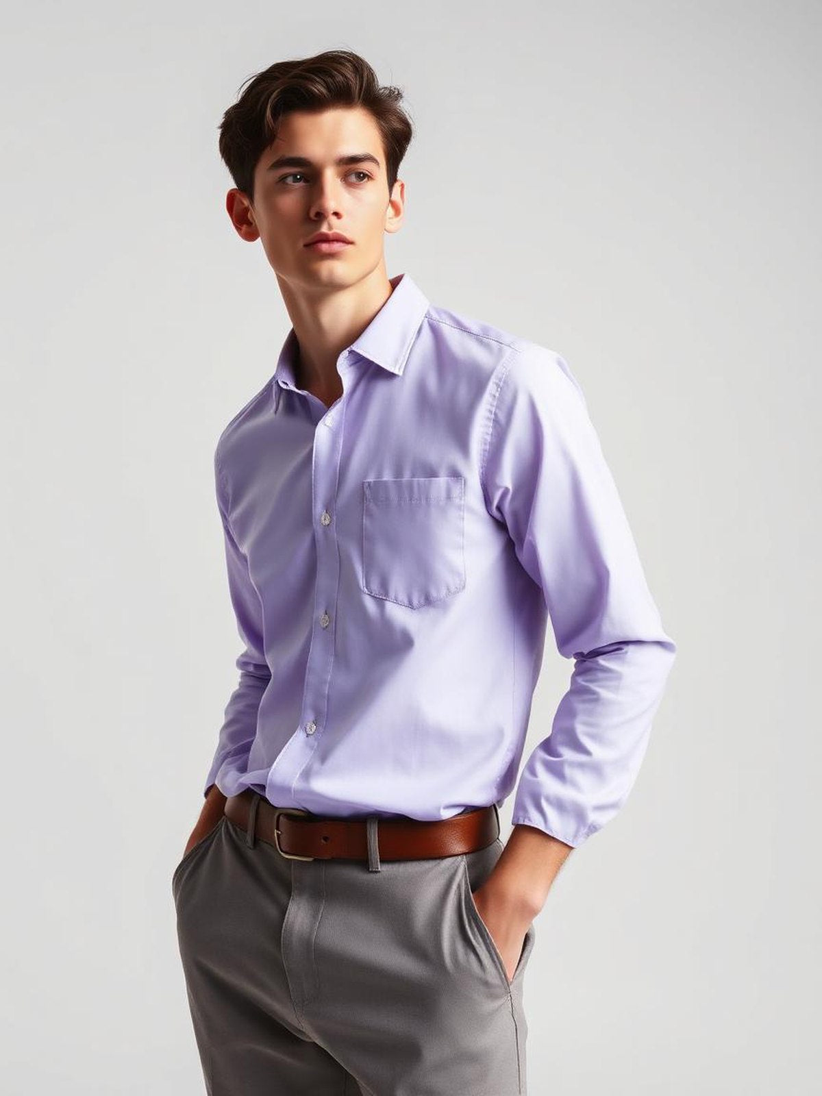 Lavender Oxford Button-Down Shirt