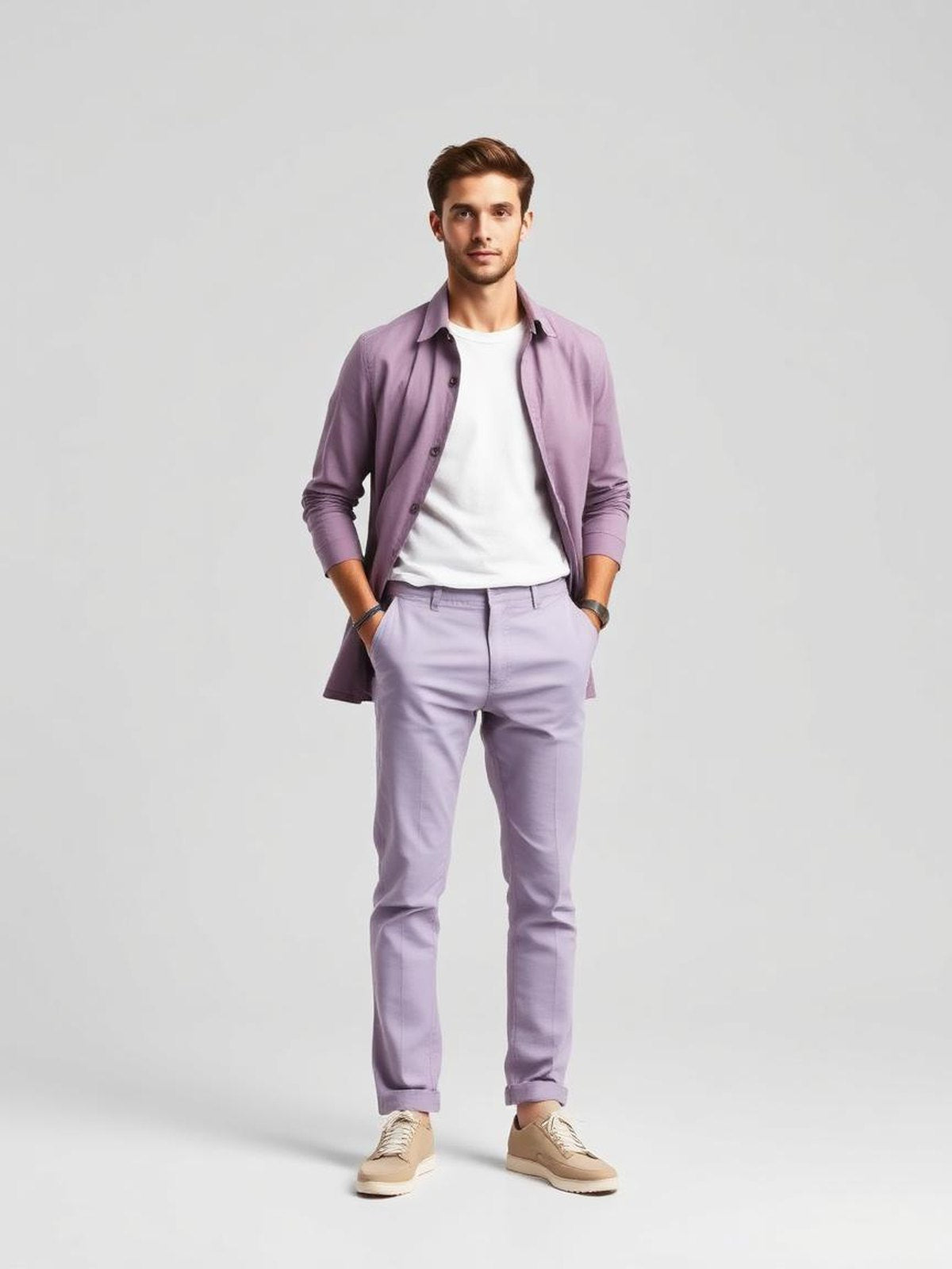Lavender Slim Fit Chinos