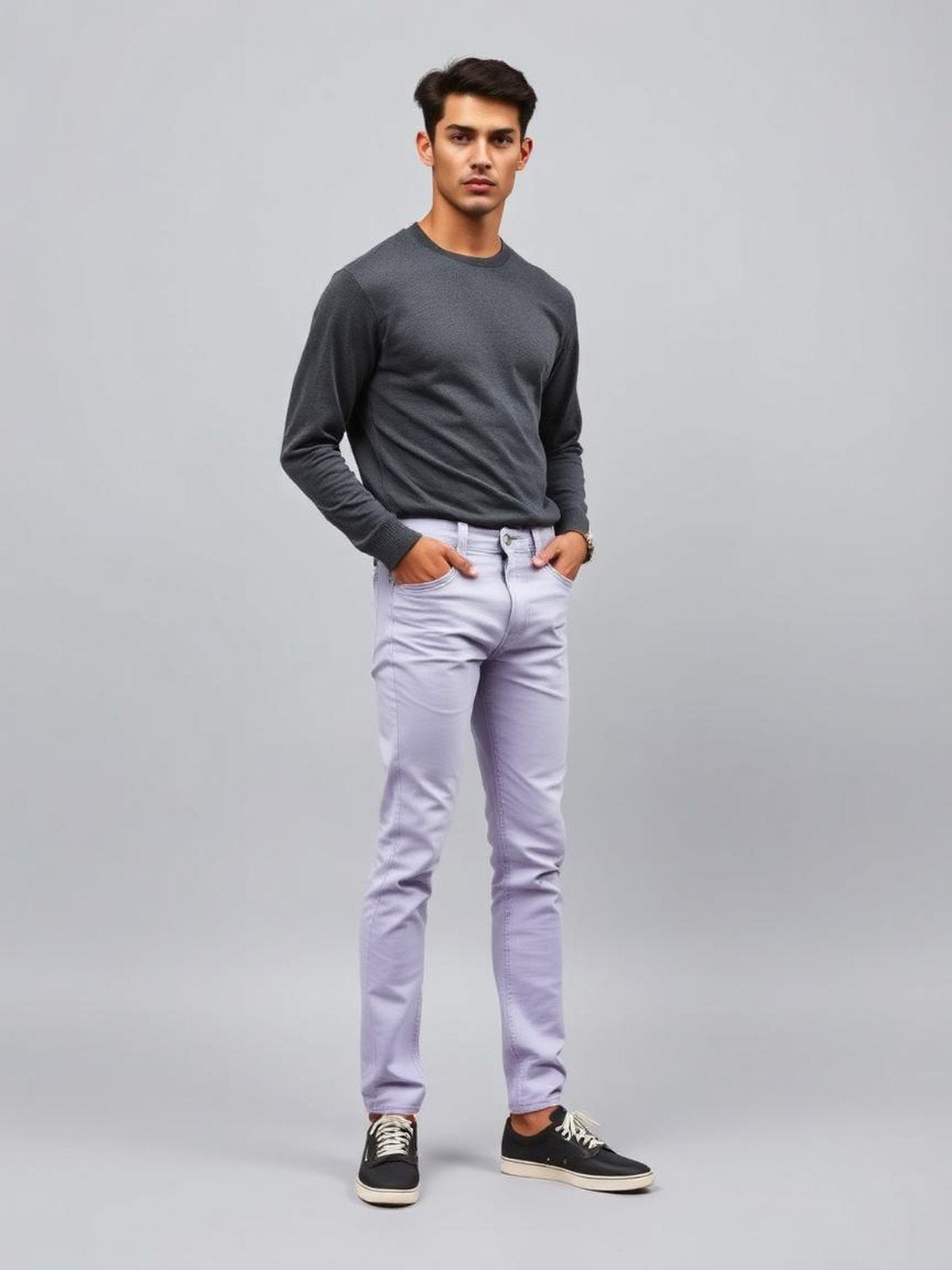 Lavender Slim Tapered Jeans