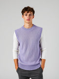 Lavender Textured Knit Sweater Vest