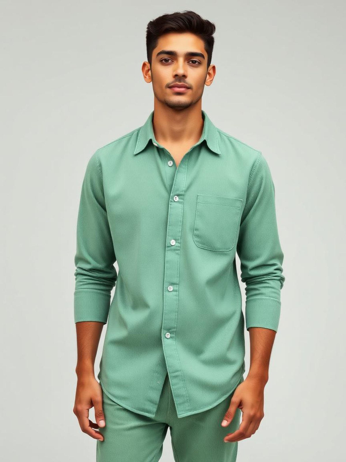 Mint Corduroy Shirt