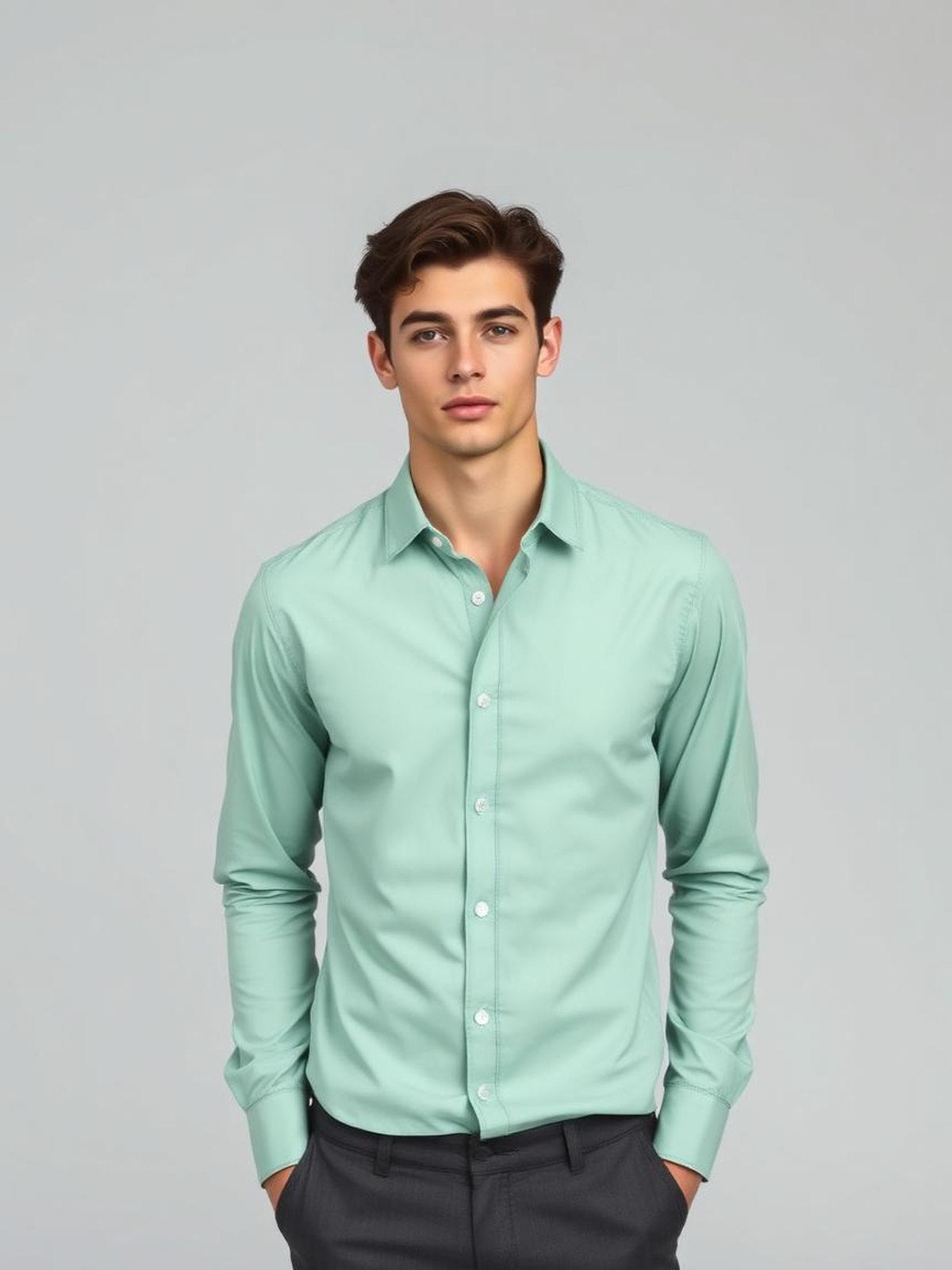 Mint Stretch Dress Shirt