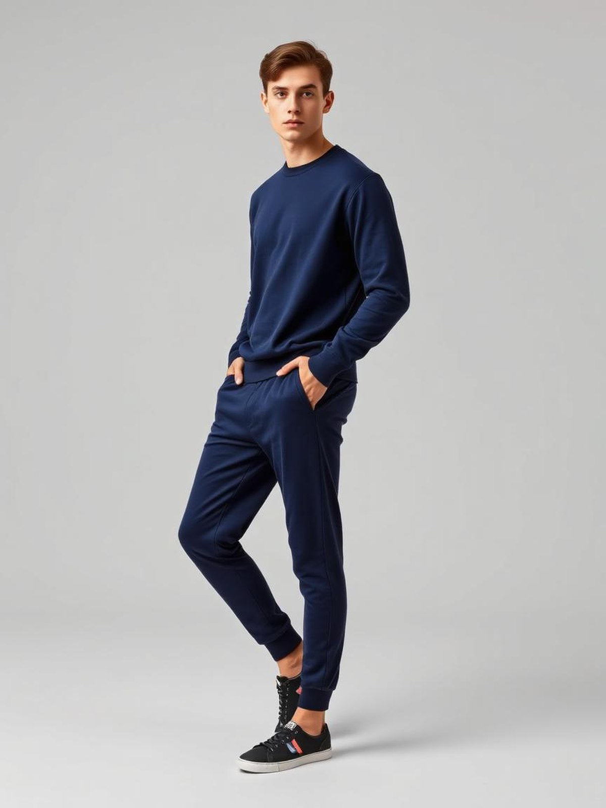 Navy Fleece Jogger Sweatpants