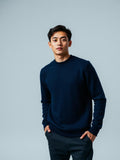 Navy Merino Crew Neck Sweater