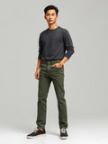 Olive Selvedge Straight Jeans