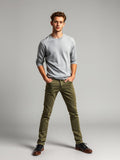 Olive Slim Tapered Jeans