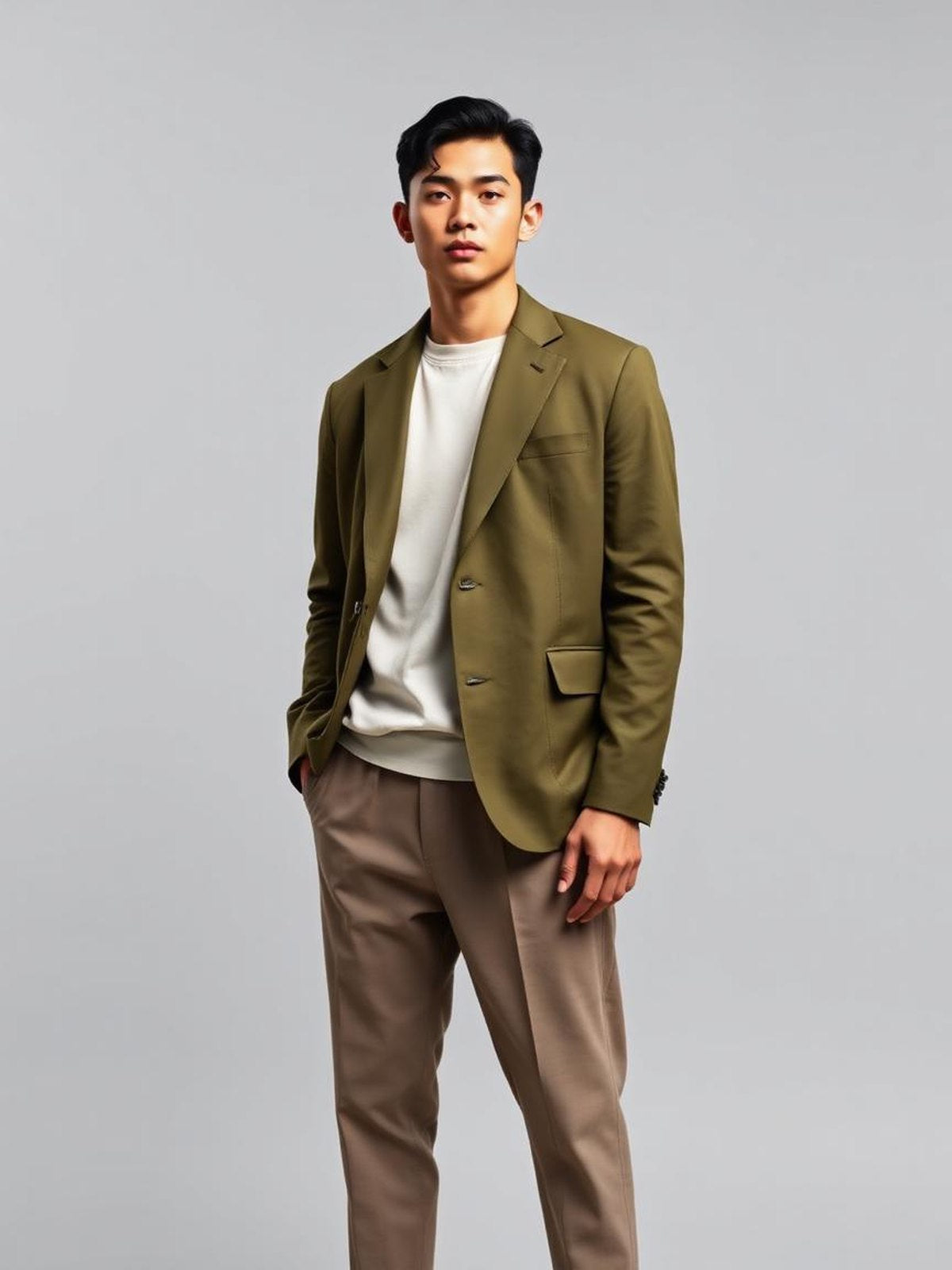 Olive Unstructured Blazer — Olive