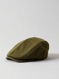 Olive Wool Flat Cap