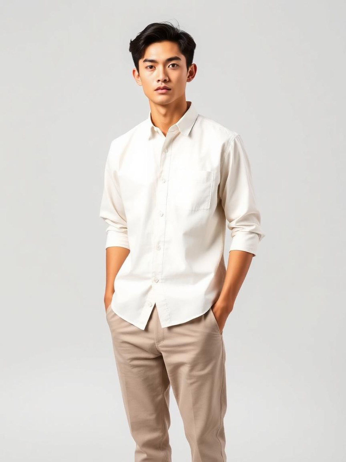 Oxford Button-Down Shirt — Ecru