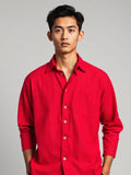 Red Linen Resort Shirt