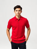 Red Pique Polo Shirt