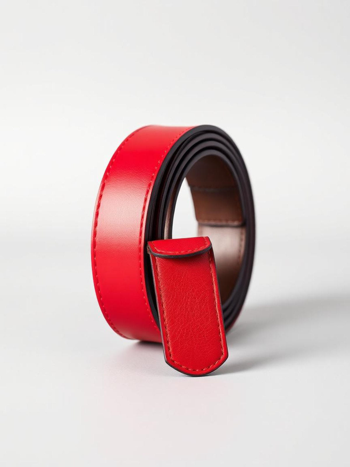 Red Reversible Leather Belt