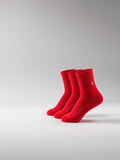 Red Sport Crew Socks 3-Pack