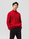 Red Waffle Knit Long Sleeve