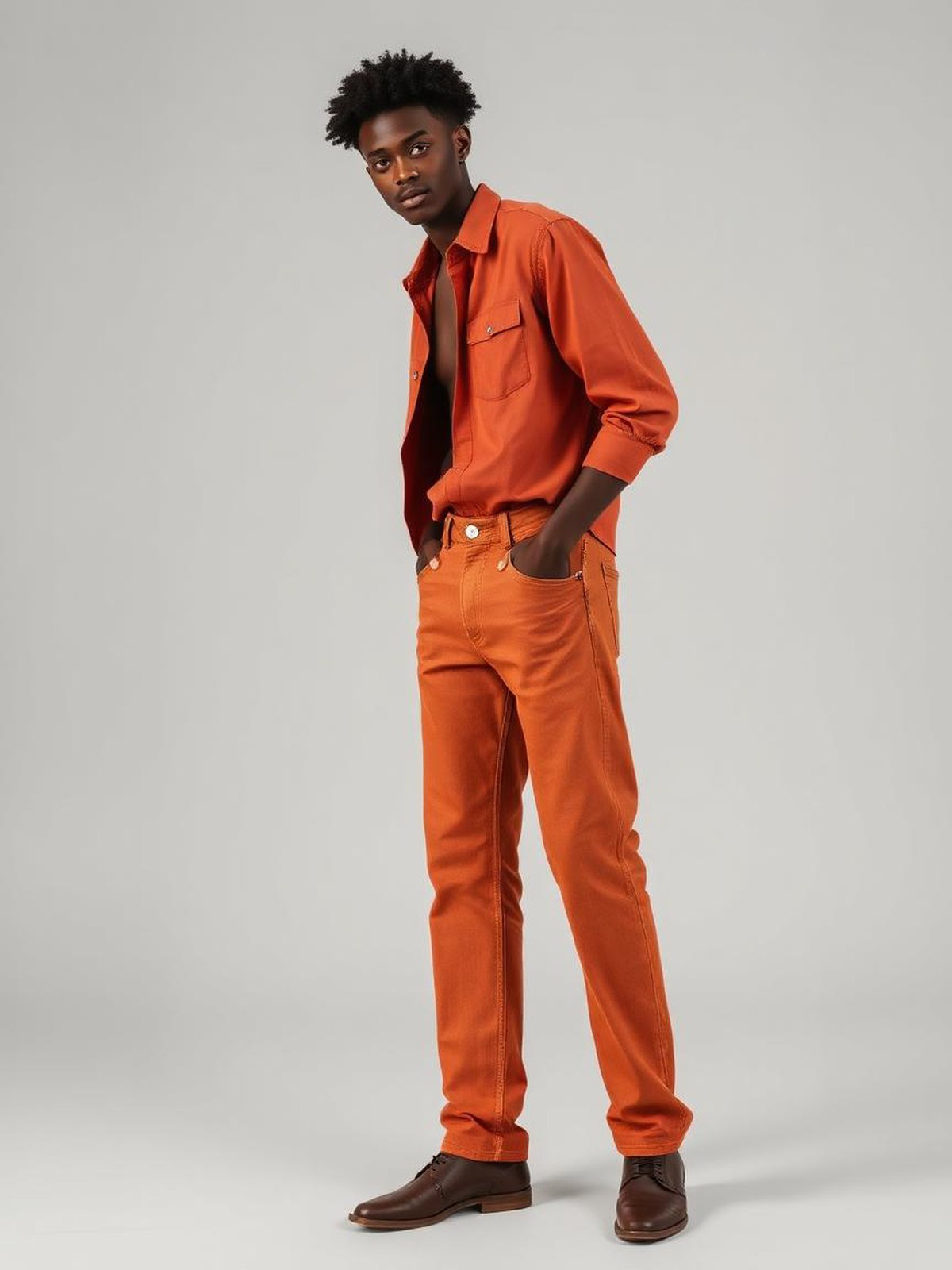 Rust Loose Fit Carpenter Jeans