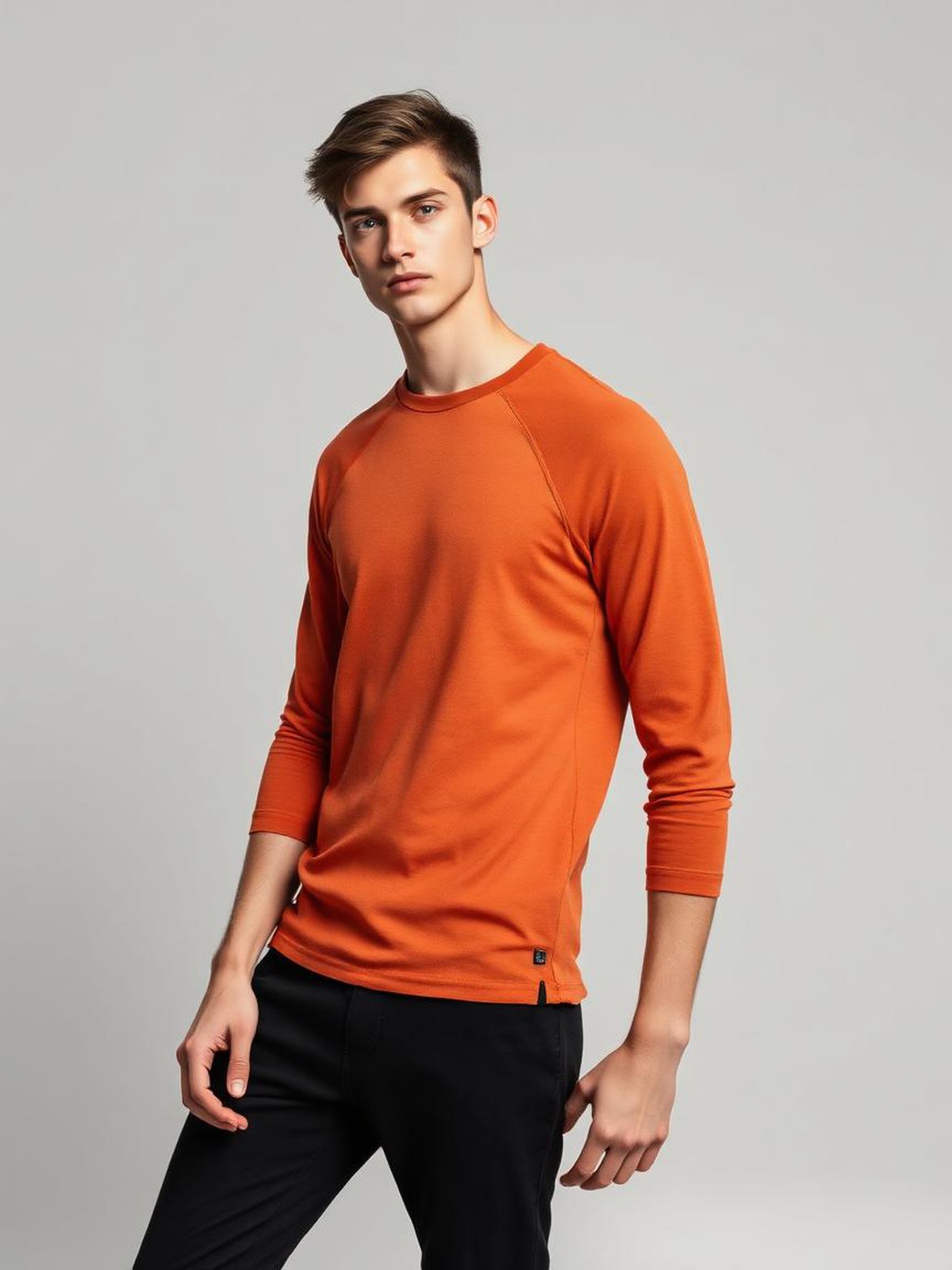 Rust Raglan Baseball Tee