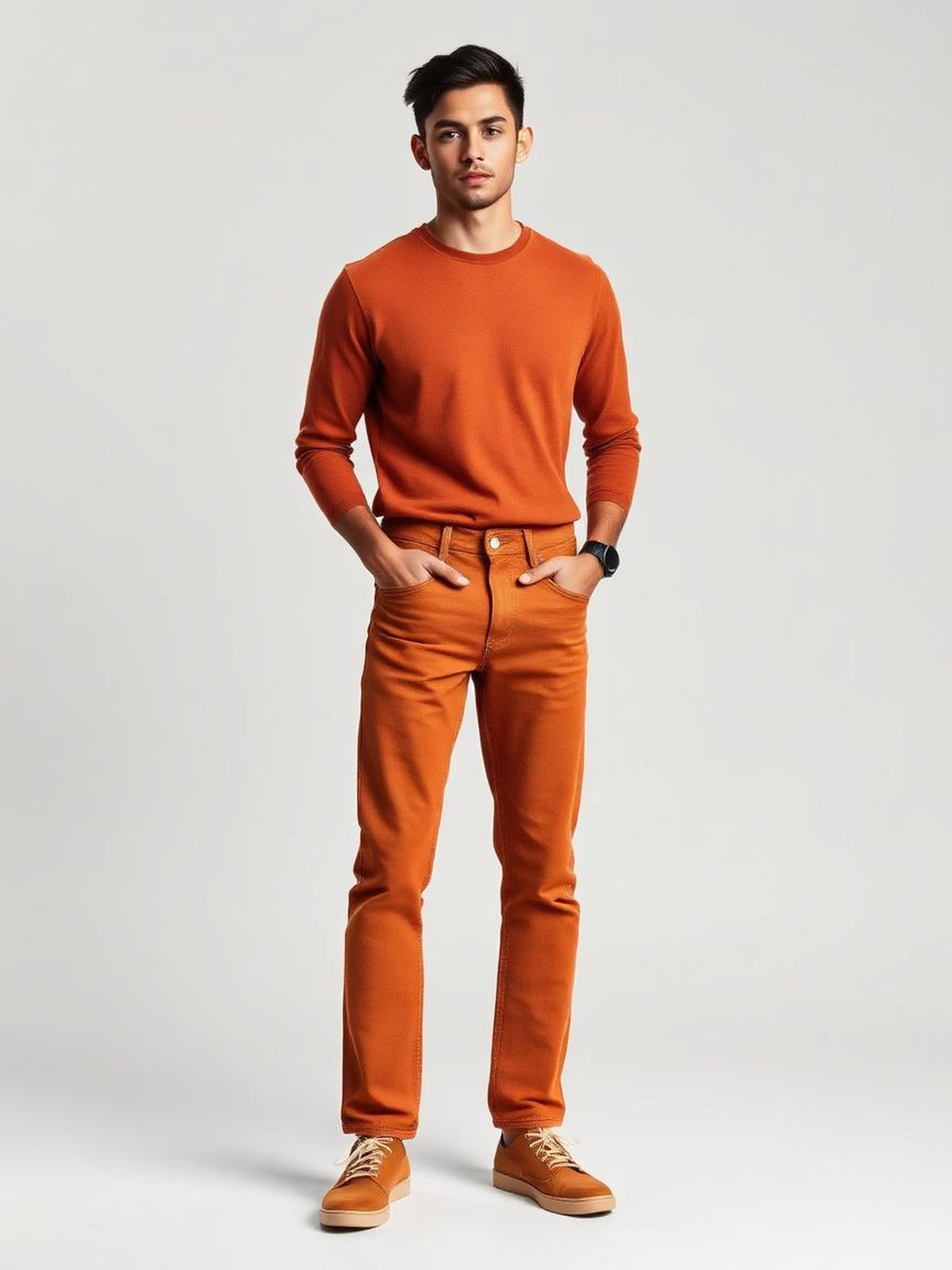 Rust Selvedge Straight Jeans