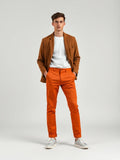 Rust Slim Fit Chinos