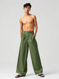 Sage Pleated Wide Trousers