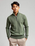 Sage Quarter Zip Knit Sweater