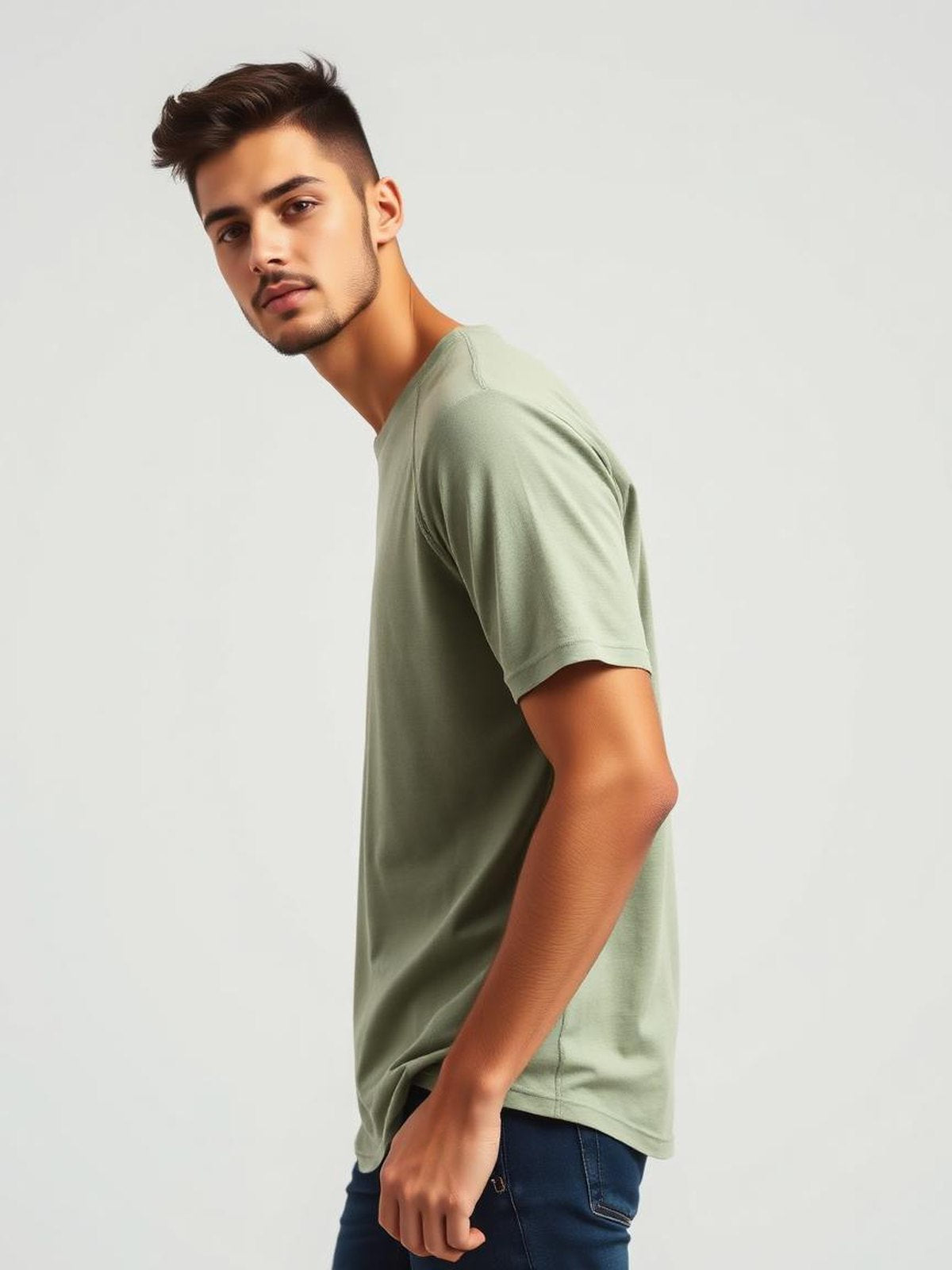 Sage Raglan Baseball Tee