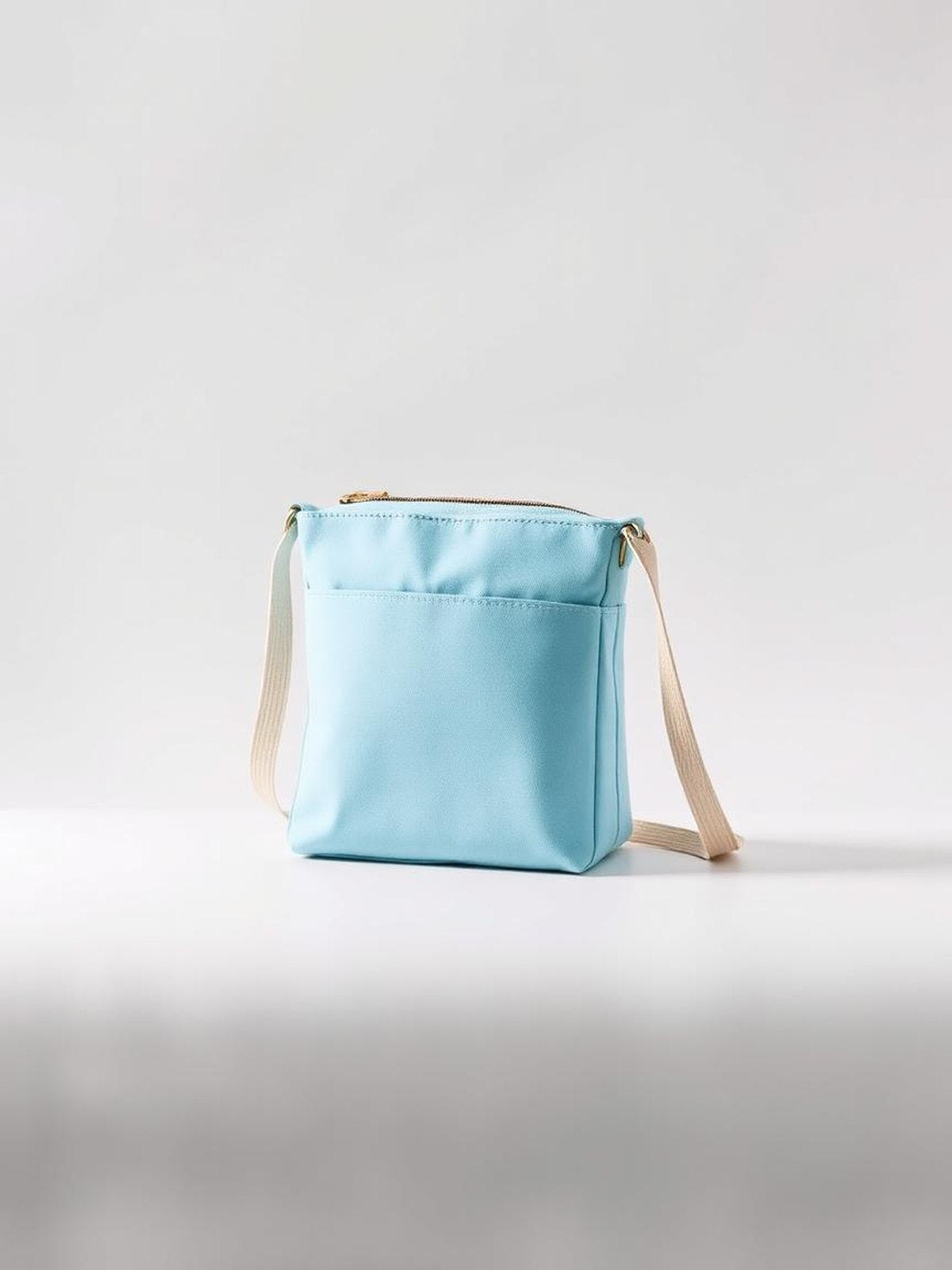 Sky Blue Canvas Crossbody Bag