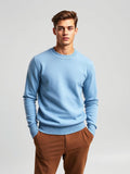 Sky Blue Merino Crew Neck Sweater