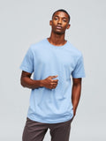 Sky Blue Slub Crew Neck Tee