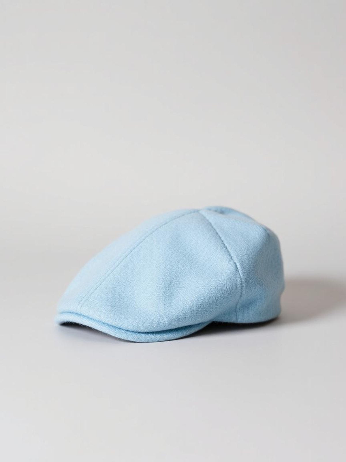 Sky Blue Wool Flat Cap
