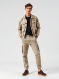 Stone Cargo Utility Trousers