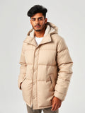 Stone Hooded Puffer Jacket