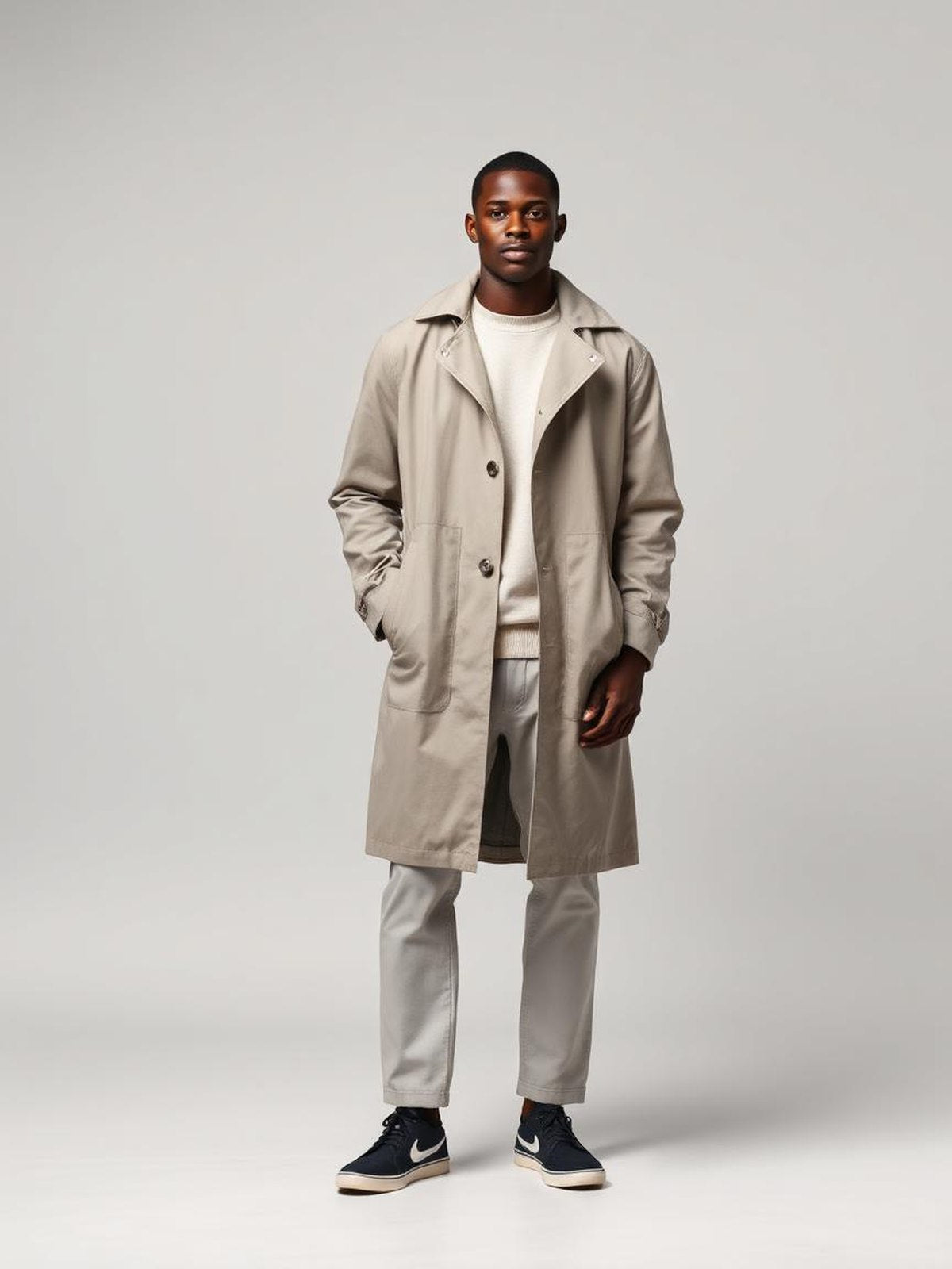 Stone Mac Raincoat — Stone