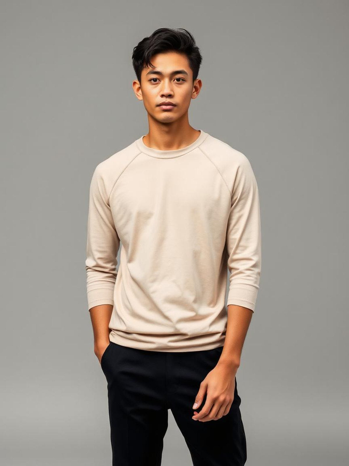 Stone Raglan Baseball Tee