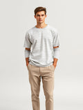 Stone Striped Breton Tee — Stone