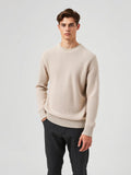 Stone Waffle Knit Long Sleeve