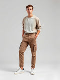 Taupe Cargo Utility Trousers