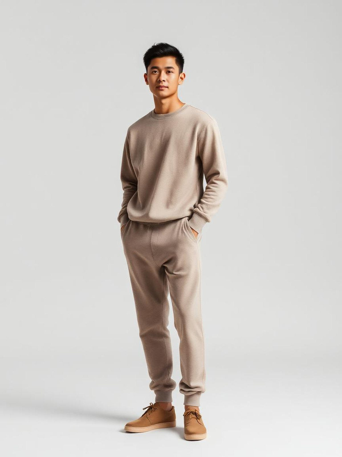 Taupe Fleece Jogger Sweatpants
