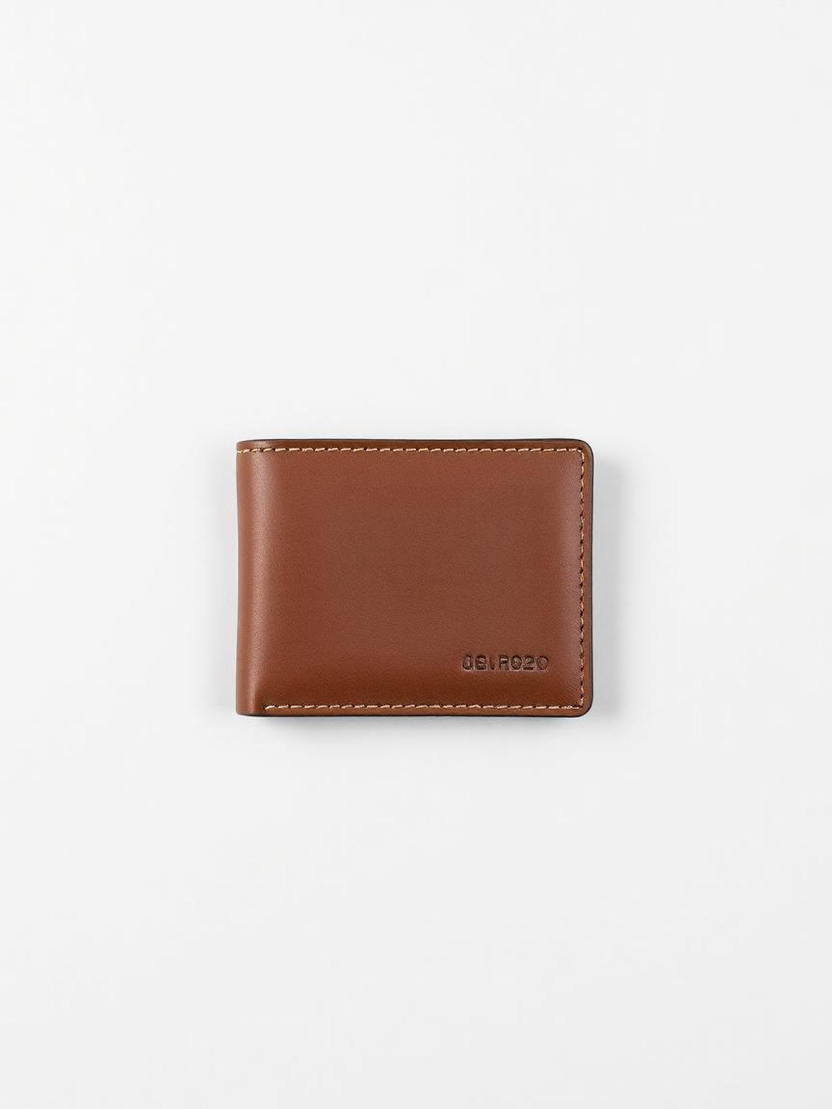 Taupe Leather Billfold Wallet