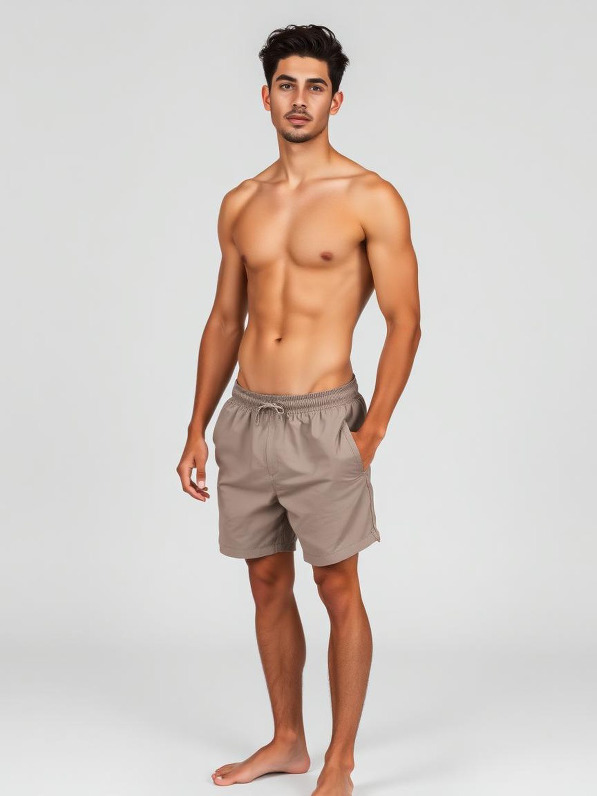 Taupe Swim Trunks