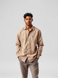 Taupe Twill Overshirt