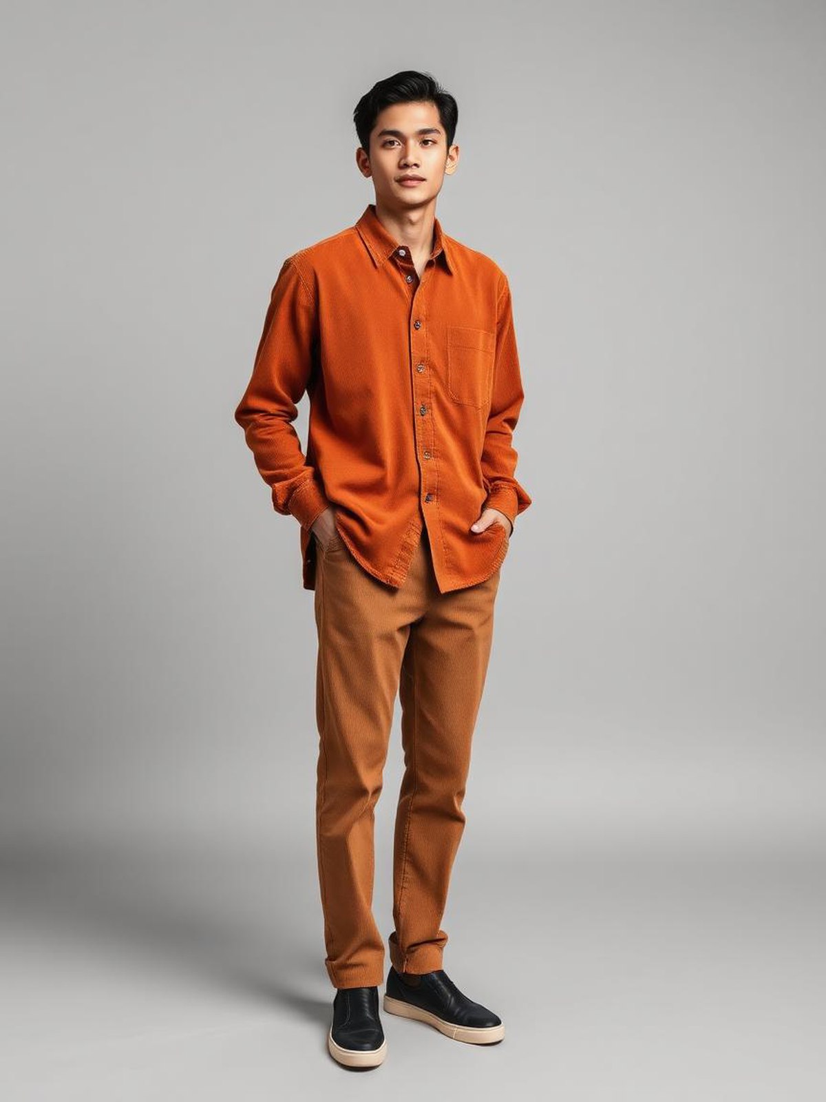 Terracotta Corduroy Shirt